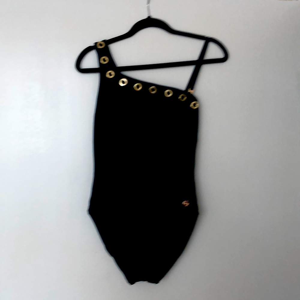 Michael Kors Navy one shoulder bathing suit. New without tags